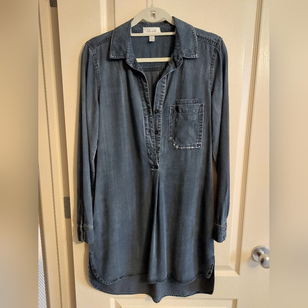 BELLA DAHL 100% Tencel-Lyocell Denim Shirt Dress. Size Small. 💙